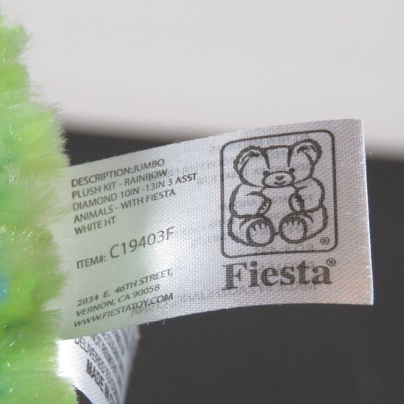 Plush Sitting Bear Green Blue 10” Multicolor Soft Stuffed Toy Animal Plushie - Picture 9 of 16